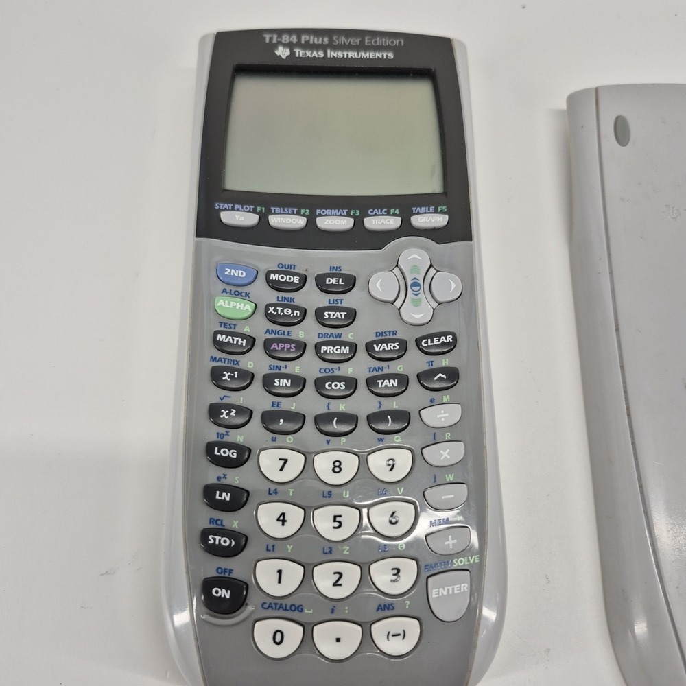 Texas Instruments TI-83 Plus Silver Edition Clear Graphing Calculator Working - Picture 2 of 4